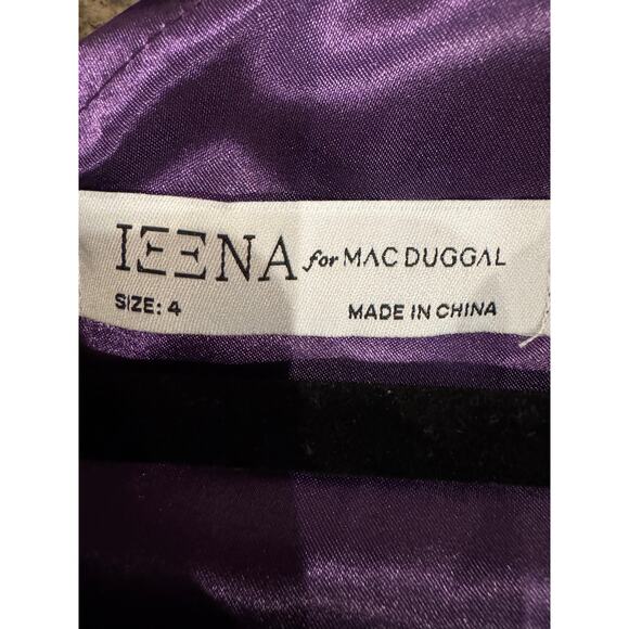 Mac Duggal Purple One Shoulder Chiffon Dress - Size 4 - Picture 6 of 8